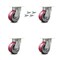 Service Caster 4 Inch Kingpinless Poly on Aluminum Wheel Swivel Caster Set with Swivel Locks SCC-KP30S420-PAR-BSL-4 - alternate 1